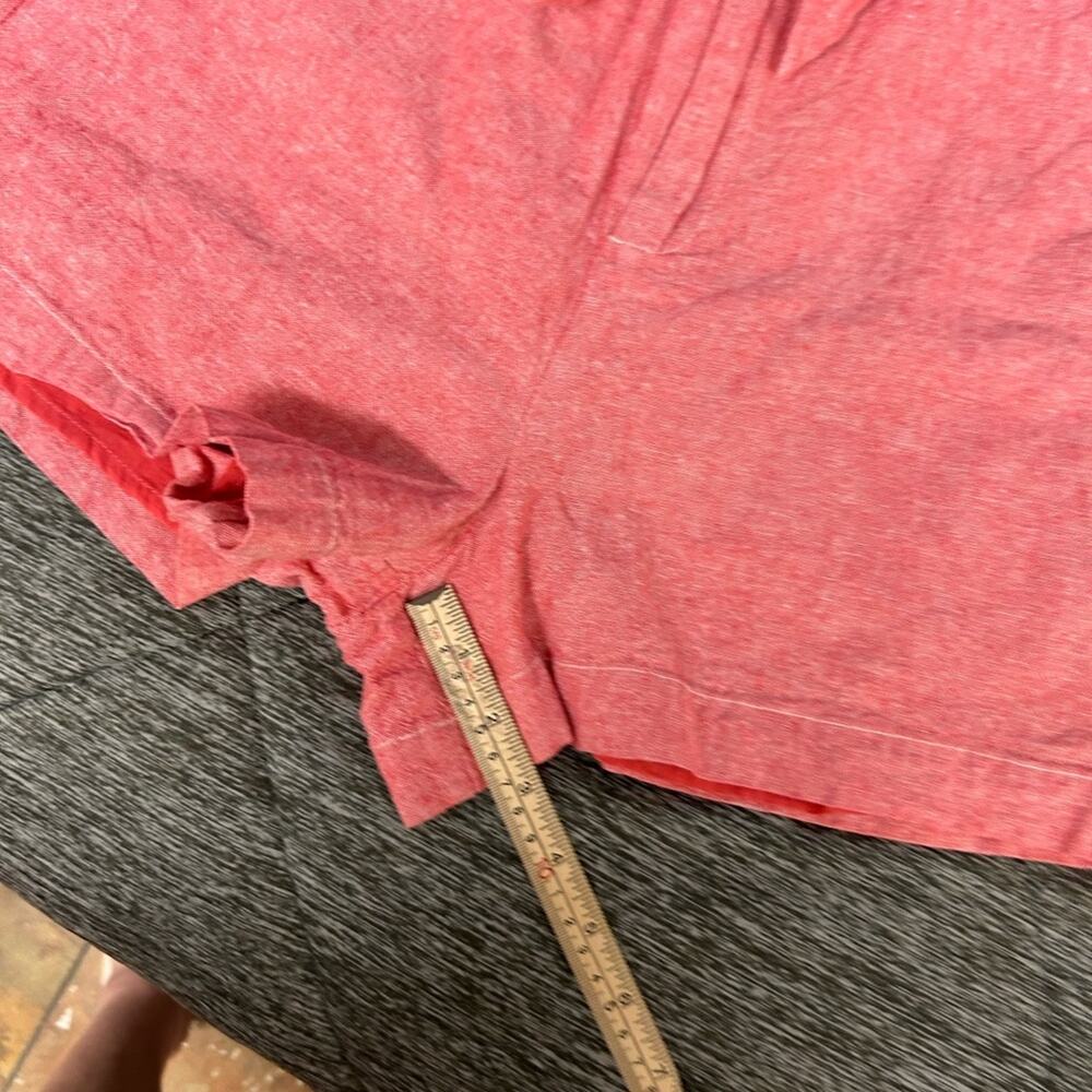 Draper James RSVP Linen Blend Paperbag Waist Shorts Coral Pink Tie Waist Size S - Picture 5 of 9